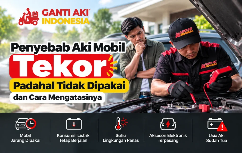 Penyebab aki mobil tekor padahal tidak dipakai dan cara mengatasinya